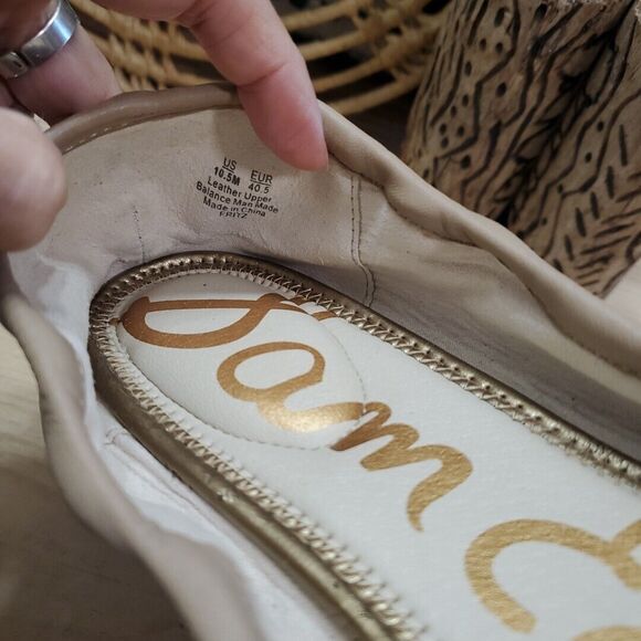 Sam Edelman Womens 10.5M/40.5 Fritz Ballet Flats Shoe Wardrobe Stapple Tan Nude - Picture 11 of 13